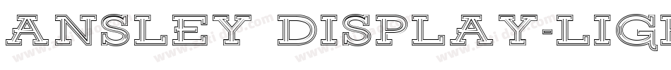 Ansley Display-Light字体转换